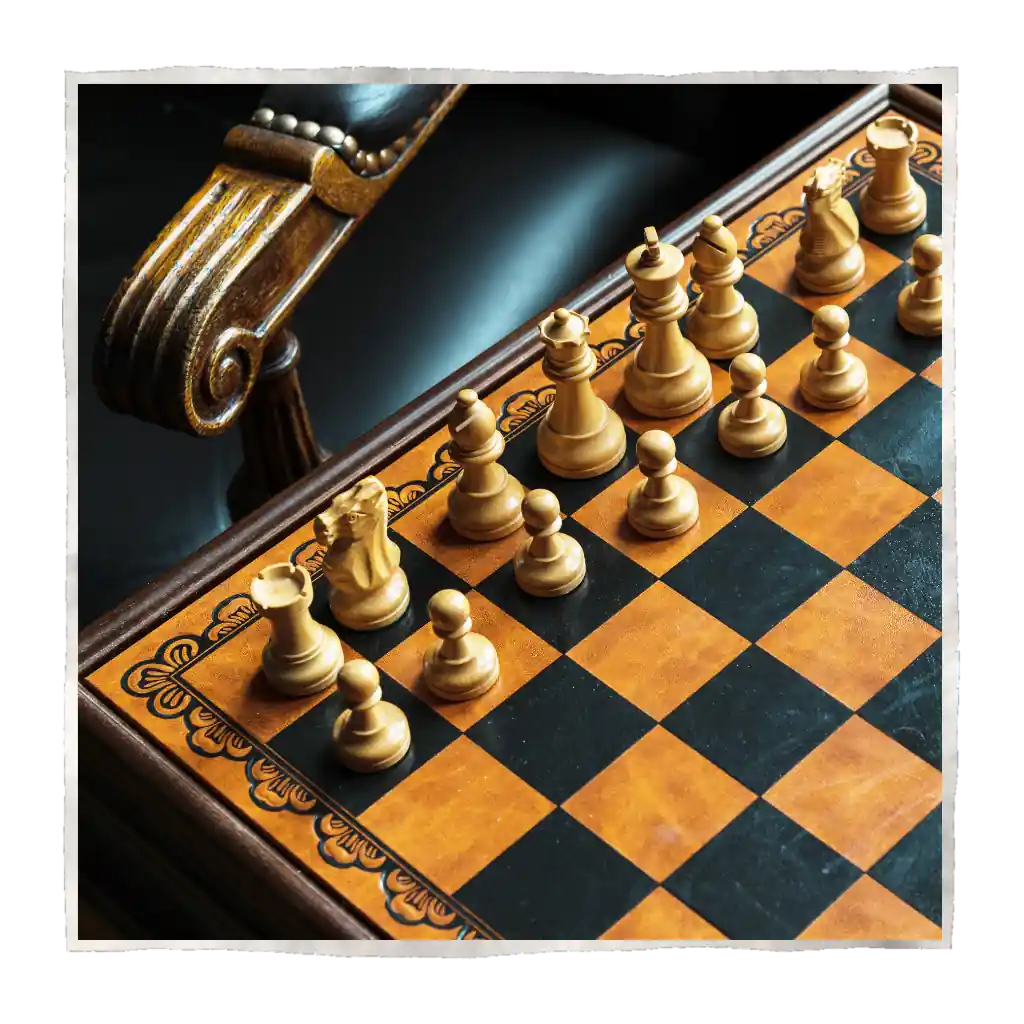 Chess Set - Black + Gold Handcrafted Beautiful Decorative Table